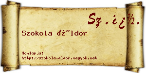 Szokola Áldor névjegykártya
